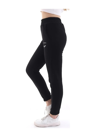Lion Company Baskılı Siyah Paçası Lastikli Eşofman Unisex Esf01 Siyah