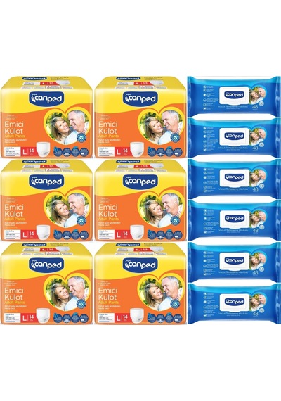 Canped Emici Külot Pants Hasta Yetişkin Bezi L - Büyük - 14 Adet