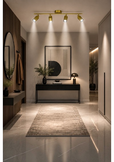 Spoty 4'lü Eskitme Renkli Beyaz Işık Modern Tasarım Salon - Mutfak - Banyo Spot Sıralı Avize