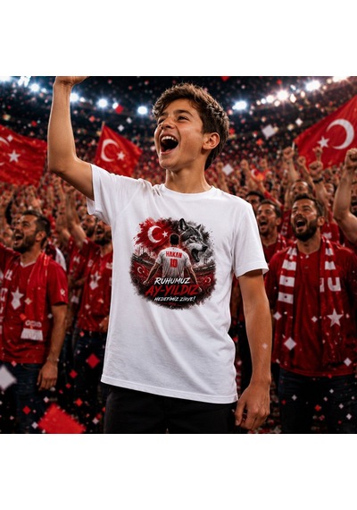 Bk Gift Kişiye Özel Türkiye Taraftar Temalı 2026 Dünya Kupası Tasarımlı Baba&oğul Tişört Seti-4, Tek Yürek Milli Takım Ruhu