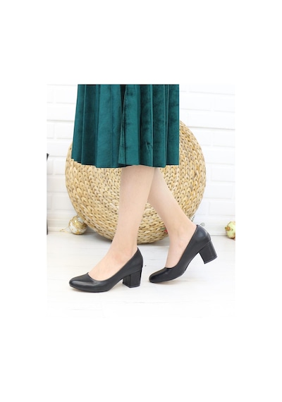 Nesil Shoes Bln 110 Siyah Kumaş Günlük Topuklu Kadın Ayakkabı-siyah Kumaş Siyah Kumaş