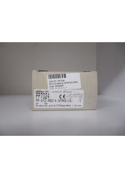 Ifm Pp7024 Pp-010-sbg14-qfrkg/us Pressure Sensor