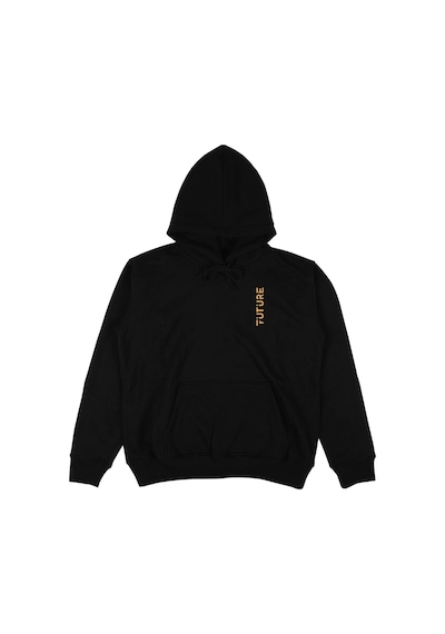 Tarzsokak Future Siyah Oversize Unisex Kapüşonlu Sweatshirt Hoodie