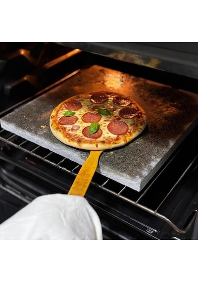 Bazalt Pizza, Fırın Taşı, Ekmek, Mangal Taşı 30 30 Cm Doğal Bazalt Pişirme Taşı