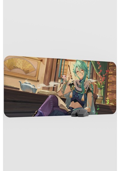 Baizhu Genshin Impact Anime Gacha V5 - 90x40 Xxl Gaming Mouse Pad Fare Altlığı