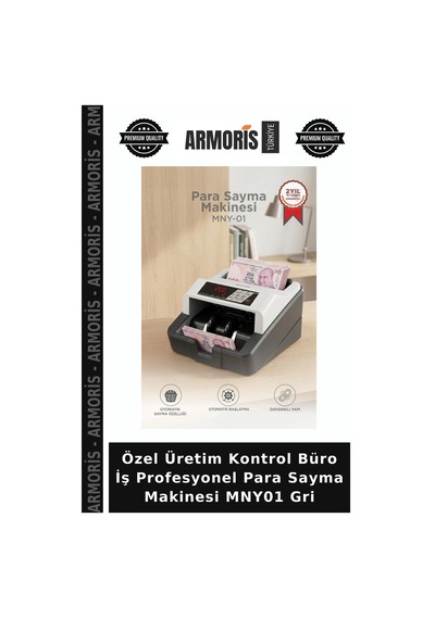 Özel Üretim Kontrol Büro İş Profesyonel Para Sayma Makinesi Mny01 Gri