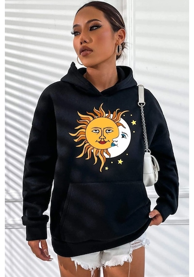 Uyguntarz Unisex Larks' Tongues In Aspic Baskılı Sweatshirt siyah