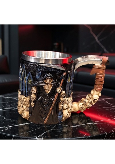 Büro Ev Ofis Hediyesi İçin Paslanmaz Çelik İçli 3d İskelet Motif Gotik Kupa Bardak Diğer