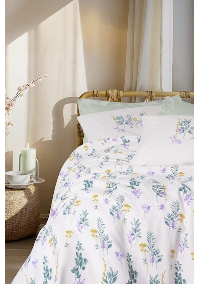 Cotton Box Estiva Tek Kişilik Pike Takımı Twig Mint Twıgmınt/tekkısılık Renkli
