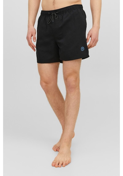 Jack & Jones Jpstfıjı Jjswım Solıd Ly Siyah Erkek Deniz Şortu 000000000101927803 Siyah