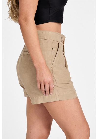 Guess Shaye Kadın Keten Karışımlı Relaxed Fit Şort Çok Renkli