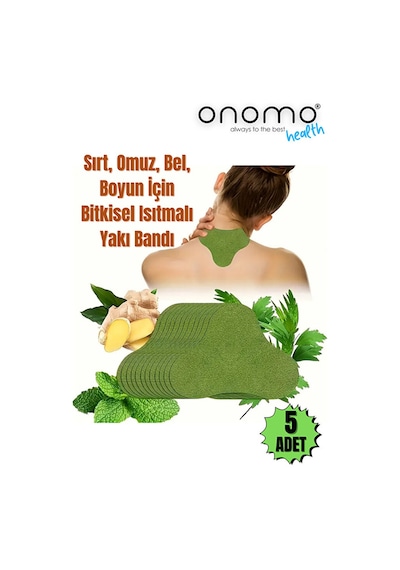 Health Sırt, Omuz, Bel, Boyun, Fıtık Için Bitkisel Isıtmalı Fizik Yakı Bandı 5 Adet