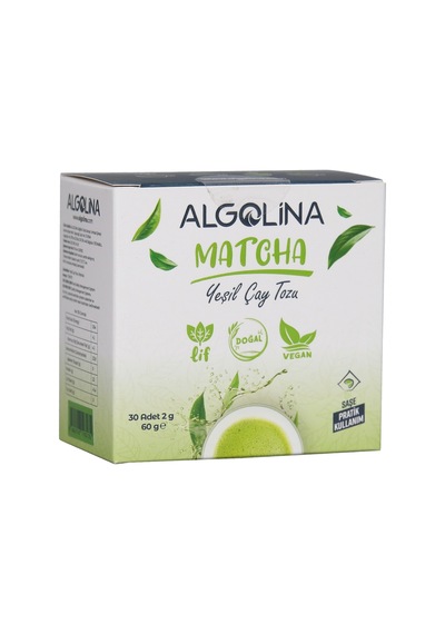Algolina Matcha Tozu 2 Gr Şase 30 Adet Takviye Edici Gıda