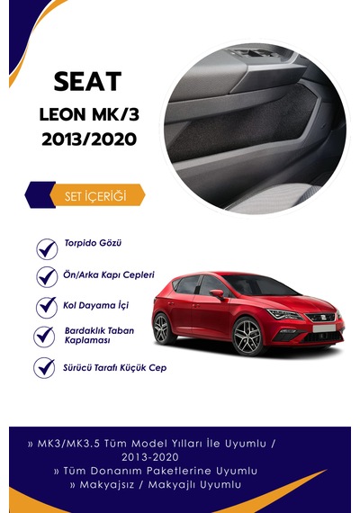 Seat Leon 5f/mk3-mk3.5 Konfor Seti 2013-2020 Siyah