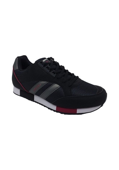 Lescon Boston 5 Erkek Siyah Bağcıklı Sneakers Spor Ayakkabı Siyah