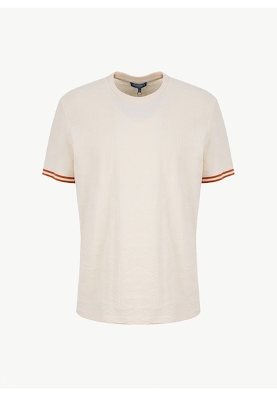 Discovery Expedition Krem Pamuk Karışımlı T-shirt D6sm-tst3727