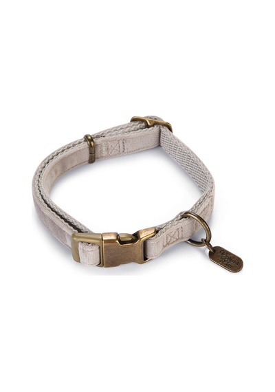 Hnrlıshp Beeztees Dbl Köpek Tasması, Kadife, Gri, 26-40cm, 15mm Çok Renkli