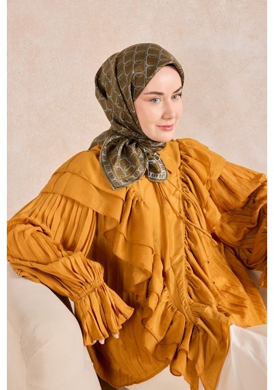 Silk Home Twill İpek Eşarp Zincir Haki Çok Renkli 15906234