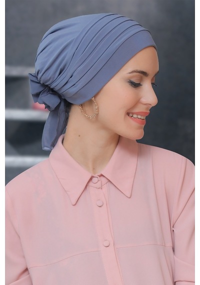 Hürrem Bone Gri Pratik Hazır Geçmeli Tesettür Bone Sandy Kumaş Pileli Nervürl Gri Hürrem Bone Gri Pratik Hazır Geçmeli Tesettür Bone Sandy Kumaş Pileli Nervürl Gri
