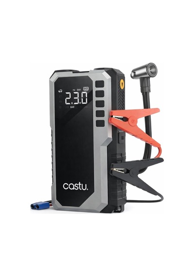 Cs68 Plusmax 12000mah Akü Takviye Ve Lastik Şişirme Kompresörü 4'ü 1 Arada Araç Jump Starter, Powerbank, Led