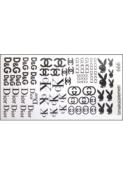 Sanel Gucci Dior D&G Tırnak Dövme Nail Art 666