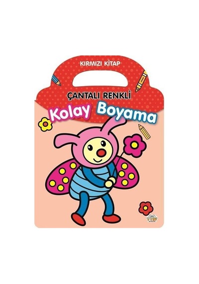 Çantalı Renkli Kolay Boyama- Kırmızı Kitap
