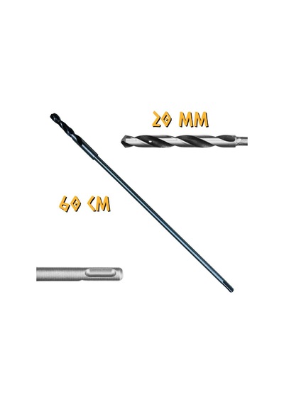 Kupa Tyson Kalıpçı Delme Matkap Ucu 60 Cm. - 20 Mm.
