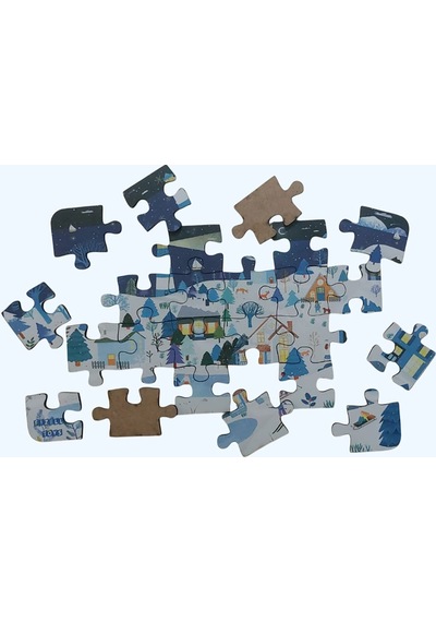 Happy Winter - Mutlu Kış / Small Puzzle 3-7 Yaş 24 Parça