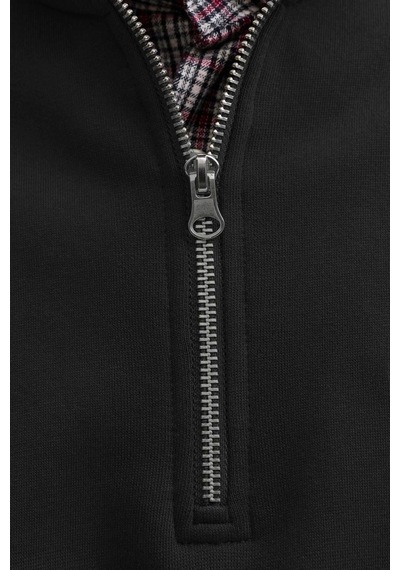 Jack & Jones Erkek Yarim Fermuarli Dik Yaka Sweatshirt - Norrebro Black