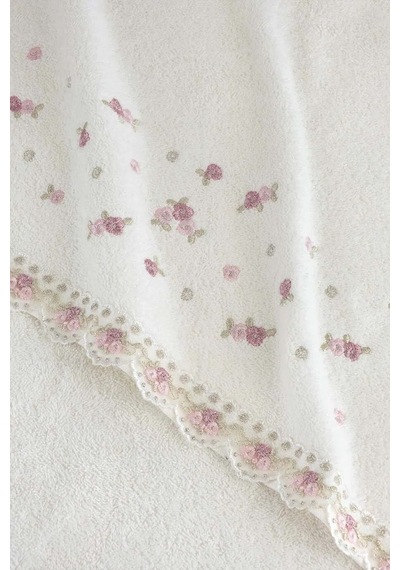 Arliva Home Meltem Bukle Nakışlı Havlu 30x50 Açık Kahve