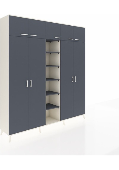 Hyperion Dolap 18 Raflı 9 Kapaklı 220x44x243 Aytaşı-antrasit/antrasit Antrasıt/antrasıt Hyperion Dolap 18 Raflı 9 Kapaklı 220x44x243 Aytaşı-antrasit/antrasit Antrasıt/antrasıt