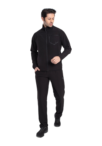 Crozwise 1242-10 Lycra Armüllü Erkek Eşofman Takım Siyah