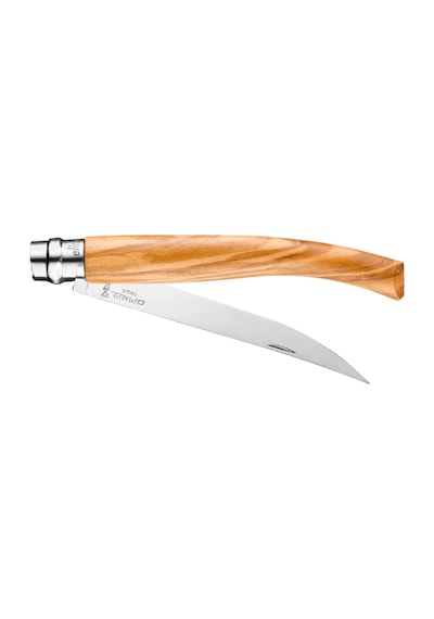 Opinel N 12 Effile Zeytin Saplı, İnce Ve Keskin Çelik Çakı Kahverengi