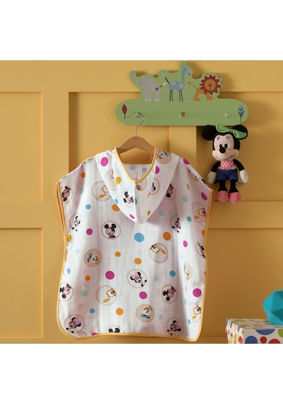Disney Mickey Baby Pamuk Lisanslı Müslin Panço-Çok Renkli