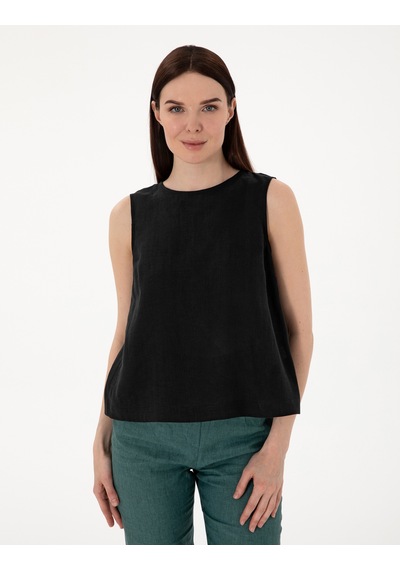 Pierre Cardin Kadın Siyah Kısa Kollu Bluz 50309346-vr046