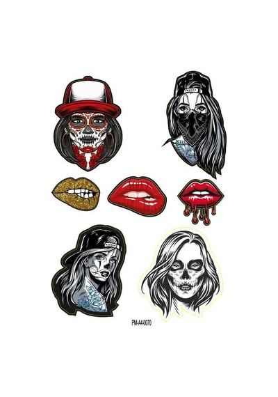 Sticker Seti Trend Karışık Ekipman Kask Motorsiklet 05 Nötr