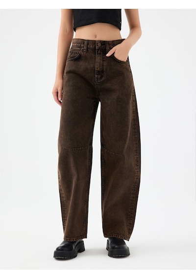 LOFT Baggy Regular Fit Kadın Pantolon Lf2041780 Q1.v1 Denim