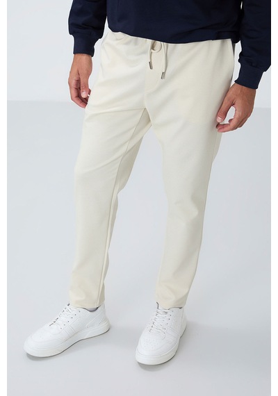 Tommy Life Bej Yüzeyi Dokulu Standart Fit Erkek Eşofman Alt - 82155