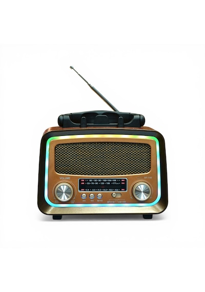 Rt-730a Nostalji Mini Fenerli Radyo,bluetooth Özellikli Ledli Nostaljik Radyo