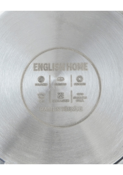 English Home Glow Çelik Wok Tava 28 Cm Silver Gümüş