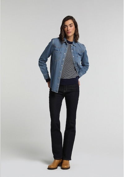 Colin's Colins Flare Fit Orta Bel Ispanyol Paça Kadın Dark İndigo Denim Jean Pantolon Cl1083042 Q1.v1 Dn45267