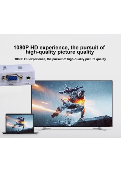 Hdmı To 2 Vga Mini Çevirici Dönüştürücü Hdmı2Vga Adaptör
