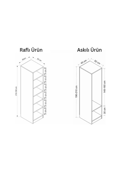 Minar Kale 1 Kapaklı Dolap Mebran Panjur 190cm - Kumtaşı/kumtaşı - Raflı Kumtaşı