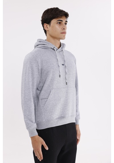 Rowinger Kanguru Cepli Ayarlanabilir Kapüşonlu Sweatshirt Grey