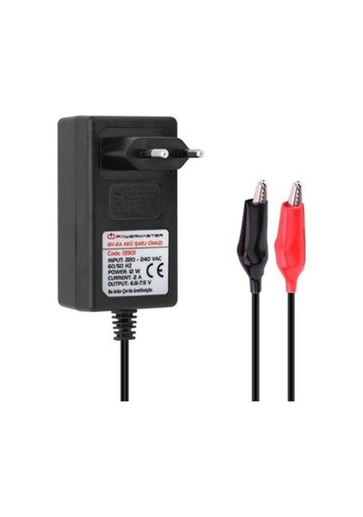 Powermaster 6v - 2a Akü Şarj Adaptörü