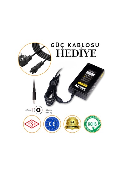 Hp Compaq 230w Pinli Uç 4.5mm Rpa-ac335 İle Uyumlu Notebook Adaptör Şarj Cihazı