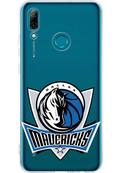 Huawei P Smart 2019 Uyumlu Kapak Dallas Mawericks Tasarımlı Şeffaf Silikon Kılıf Şeffaf
