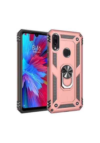 Xiaomi Redmi Note 7 Vega Tank Zirh Yüzüklü Standli Silikon Kilif 390648198