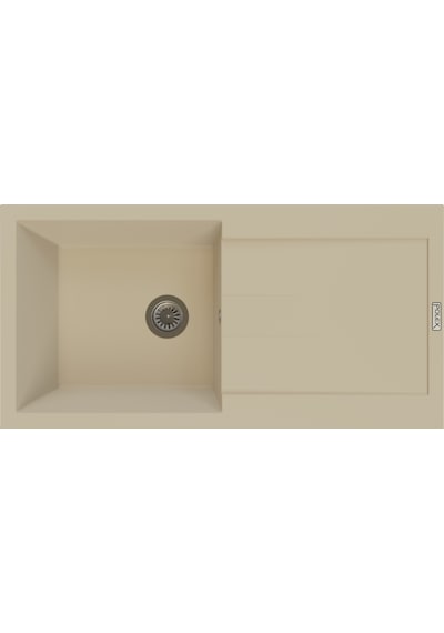 Polex Cristalüx Granit Evye P-X1 Bej Tezgah Altı Ve Tezgah Üstü Mutfak Evyesi 98x49.5 CM