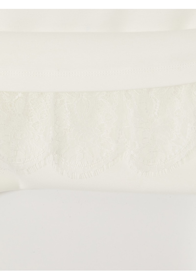 Lcw Comfort Beyaz Dantel Detaylı Soft Touch Kadın Sweatshirt